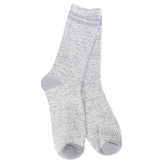 Weekend Light Weight Rugby Crew Socks + Heather Grey