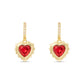 Birthstone Heart Earrings