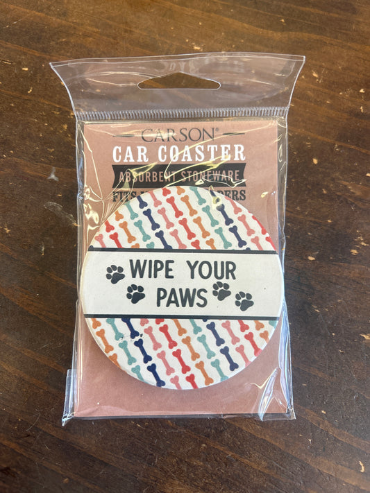 Wipe Your Paws - Car Coaster