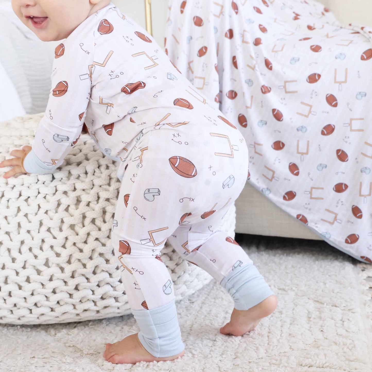 Tiny Touchdowns Convertible Zip Romper