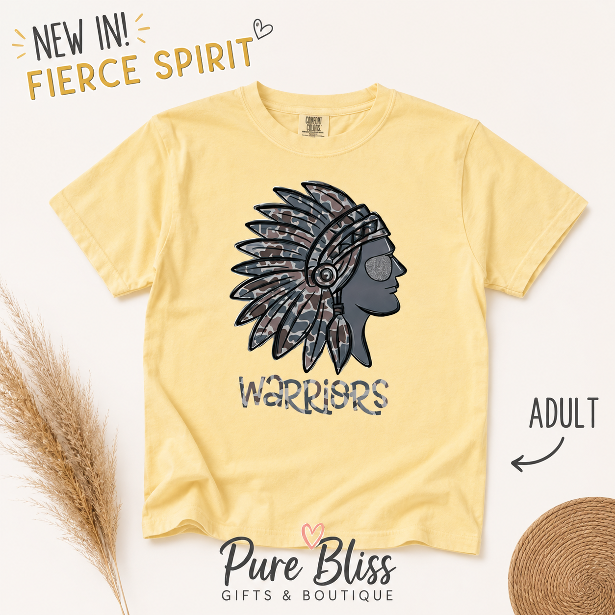 Adult Camo Warriors Tee