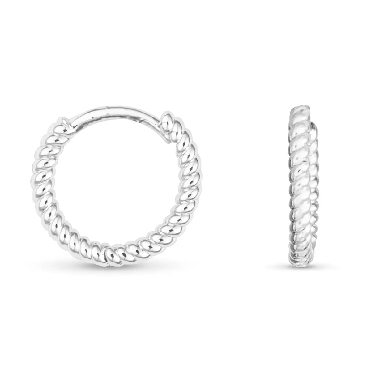 Add a Charm Bracelet Hoop Earring - Silver