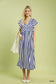 Blue Striped Midi Dress