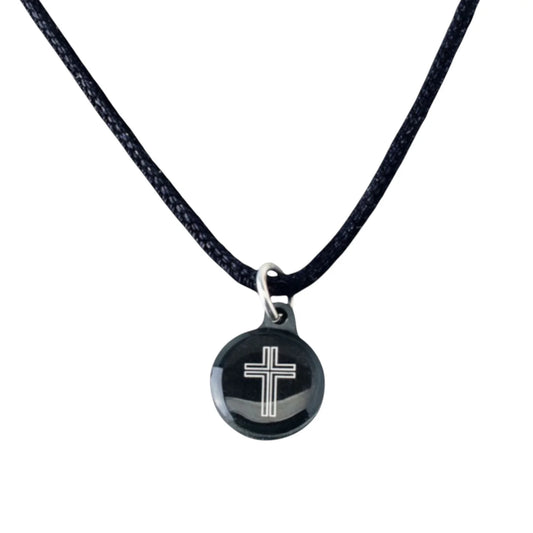 Tap to Pray - Survivor Series Necklace - Onyx + Cross