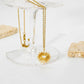 18K STAINLESS STEEL TARNISH FREE HEART NECKLACE | GOLD