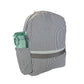 Grey Seersucker Medium Backpack w/ Pocket | Mint
