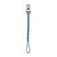 Sweetie Strap Silicone One-Piece Pacifier Clips: Storm Gray Beaded