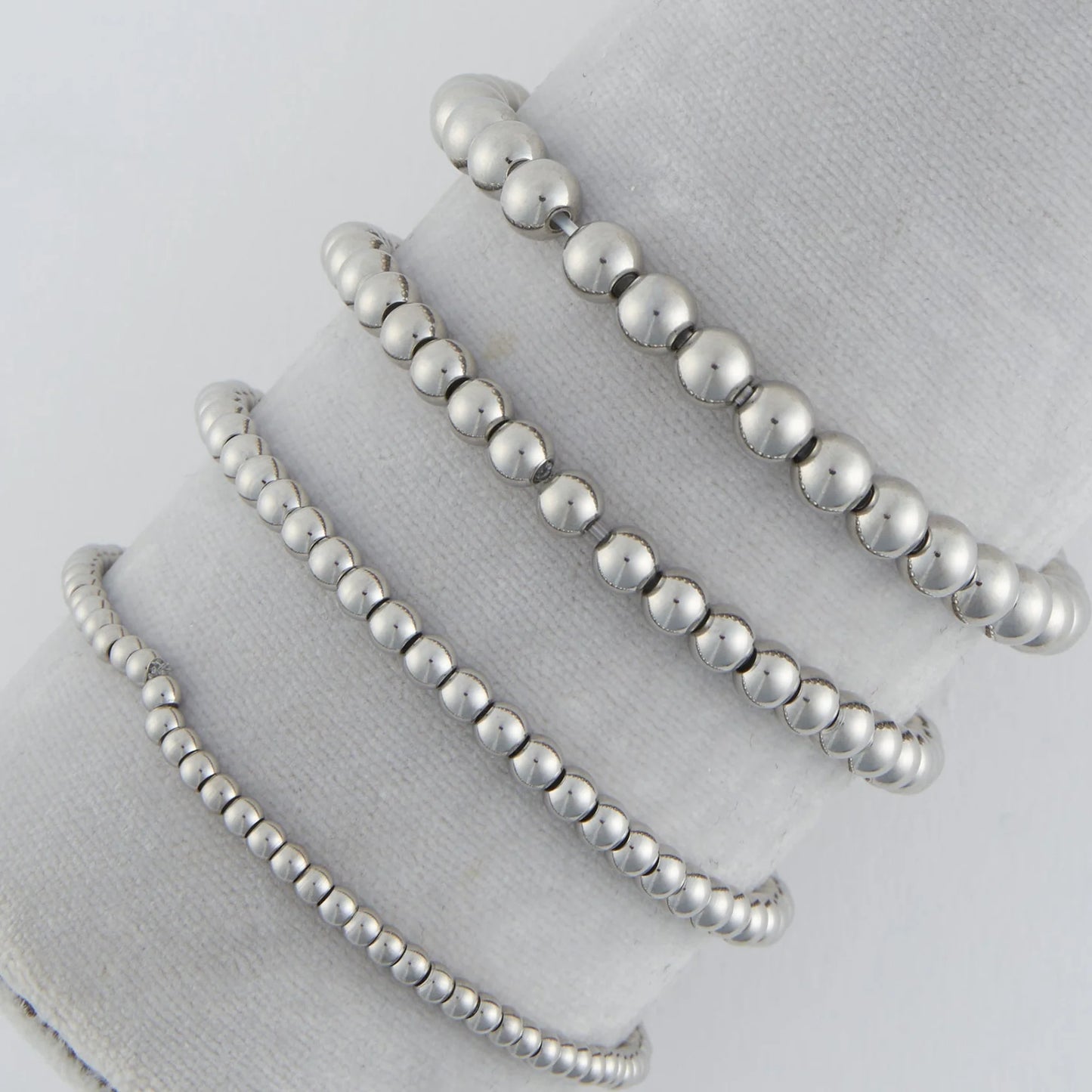Silver Stretch Ball Bracelet