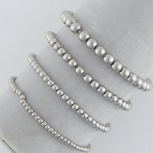 Silver Stretch Ball Bracelet