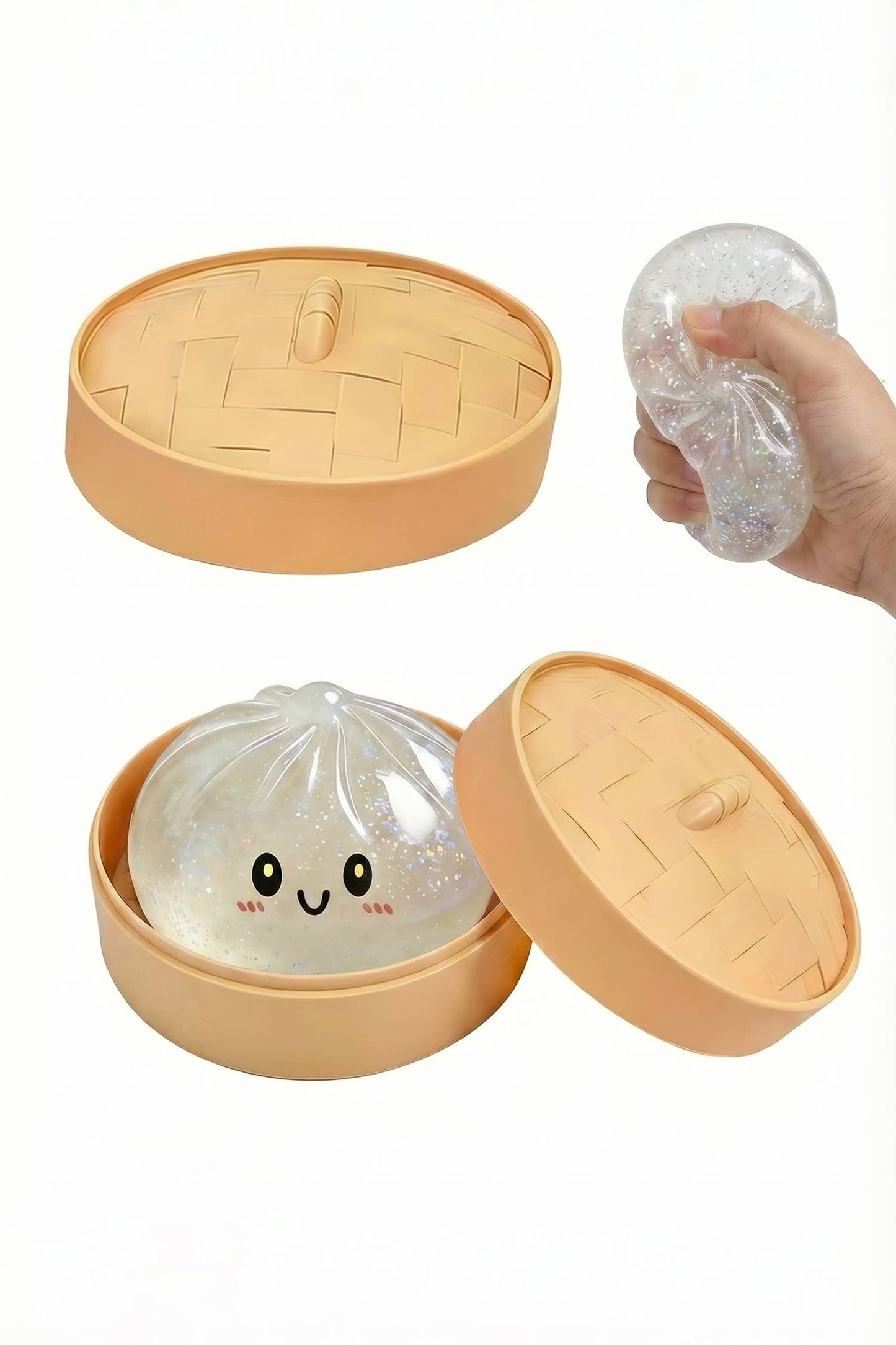 Slow Rise Relieve Pressure Mystery Duck Dumpling Squishy Toy: Blossom Steamed Bun Dumplings / ONE SIZE