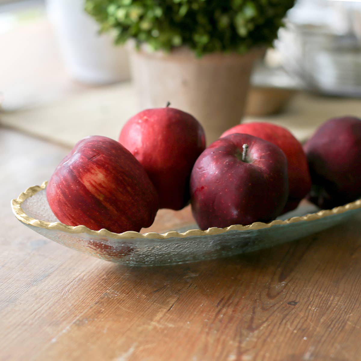 Fairbanks Oval Platter - Clear + Gold