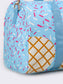 Light Blue Ice Cream Drip Pattern Canvas Duffle Bag