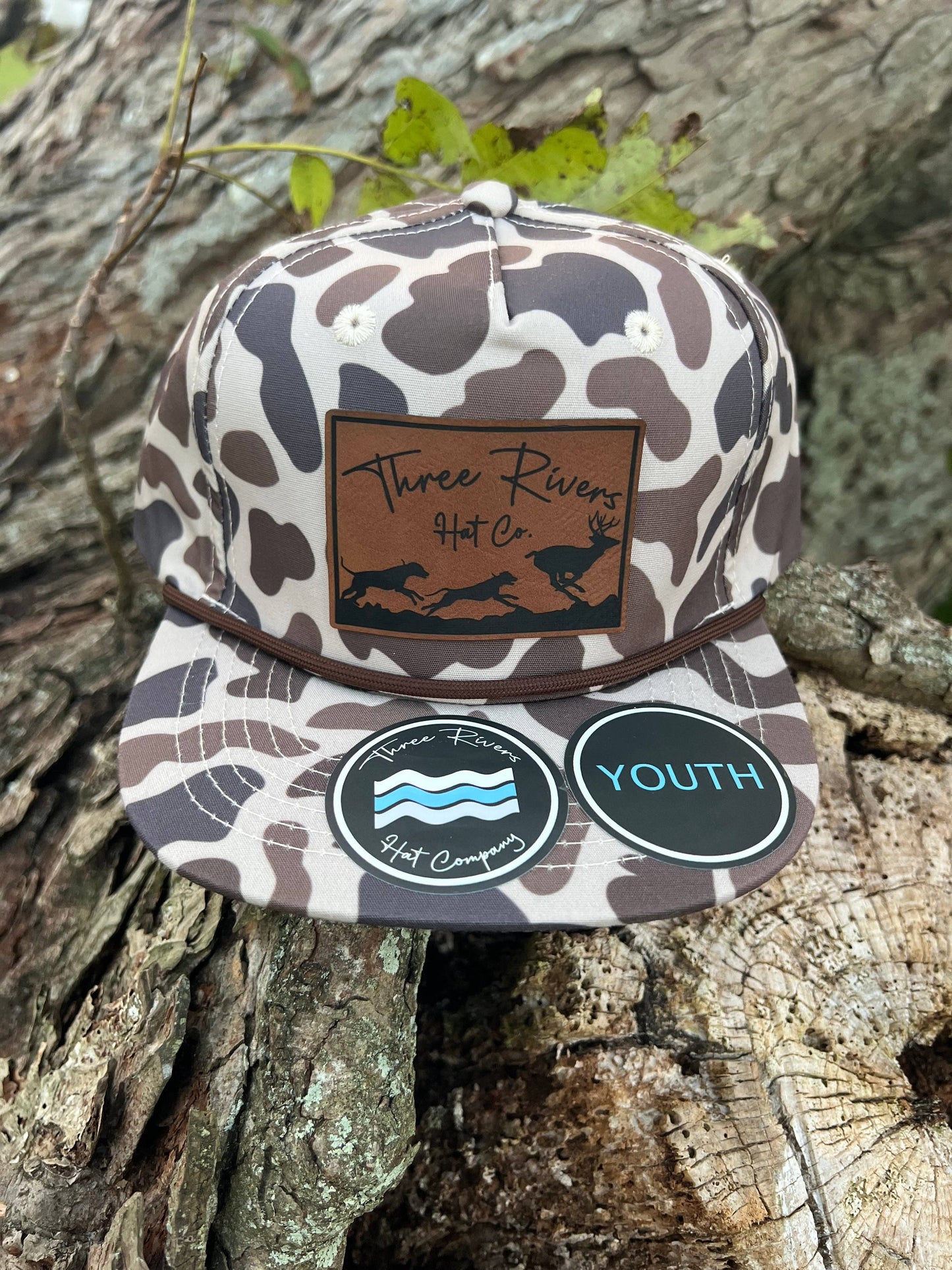 YOUTH - Deer Dog Hunting - Camo Rope Hat - Old’s Cool Slough