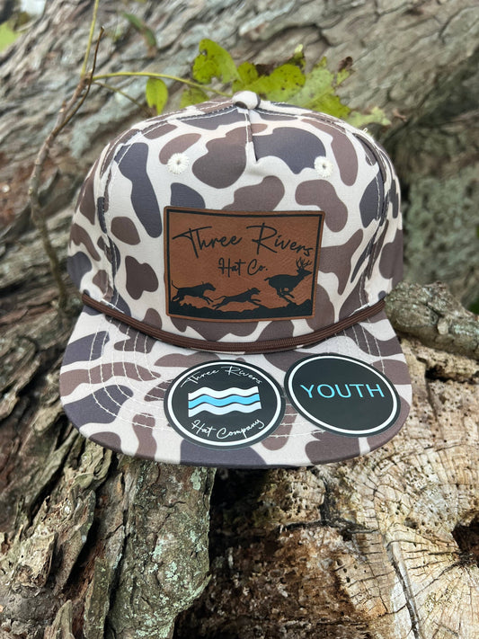 YOUTH - Deer Dog Hunting - Camo Rope Hat - Old’s Cool Slough