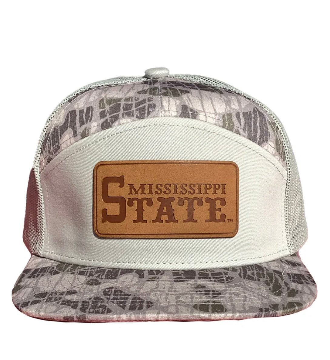 MSU Camo MS State Leather Patch 7P - deep swamp vein
