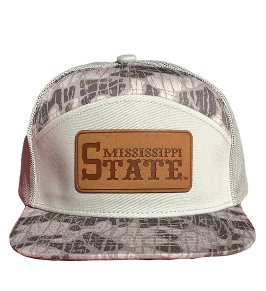 MSU Camo MS State Leather Patch 7P - deep swamp vein