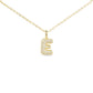 Gold CZ Large - Initial Necklaces