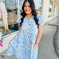 VINTAGE-INSPIRED FLORAL SHIRT DRESS