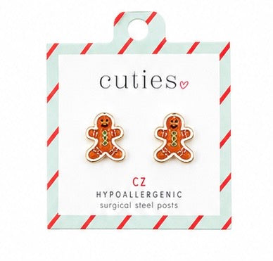 Cute Gingerbread Man Earrings