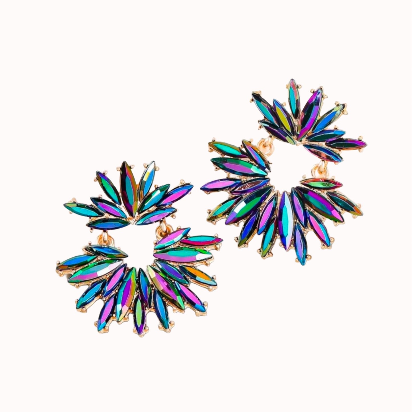 Cluster Stone Earrings