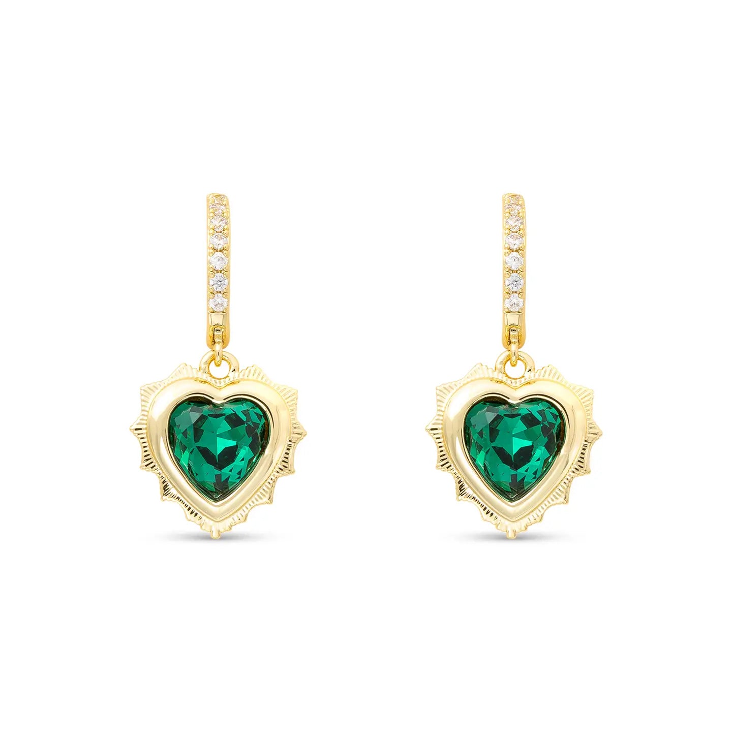 Birthstone Heart Earrings