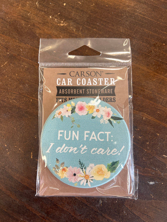 I Don’t Care - Car Coaster