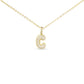 Gold CZ Large - Initial Necklaces