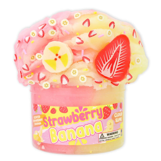 Strawberry Banana - Cloud Textured Slime