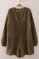 Leopard Print Long Sleeve Romper