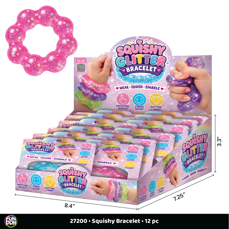 Fun Doh Squishy Sparkle Glitter Sensory Bracelet