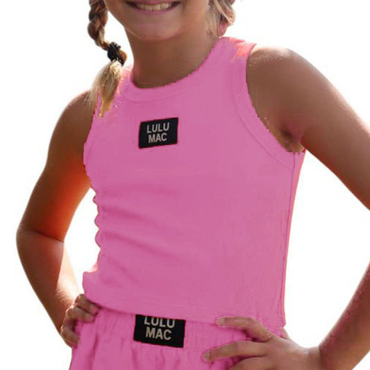 KIDS SOLID TANK: BUBBLEGUM / Youth