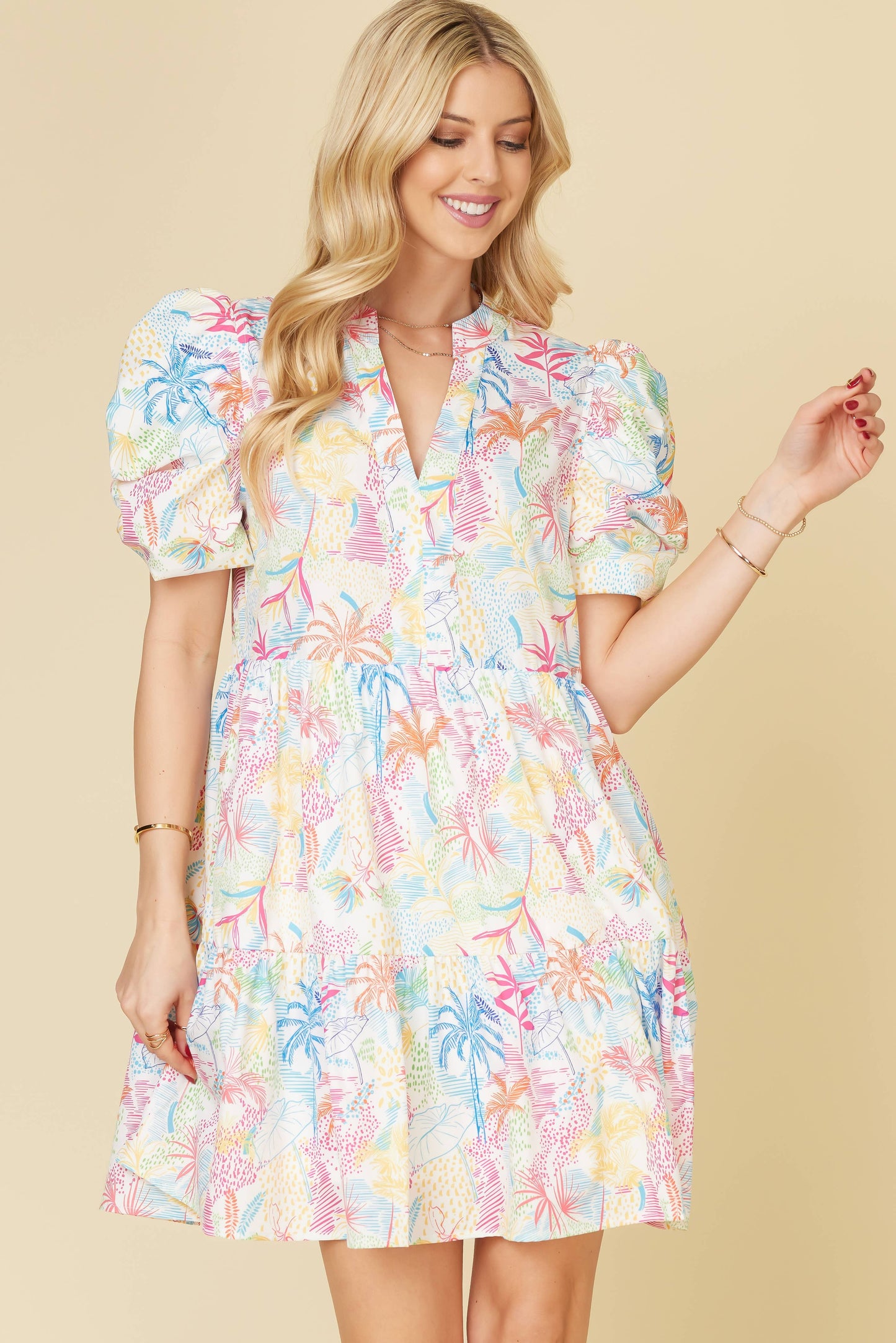 Tropical Patterned Dress
