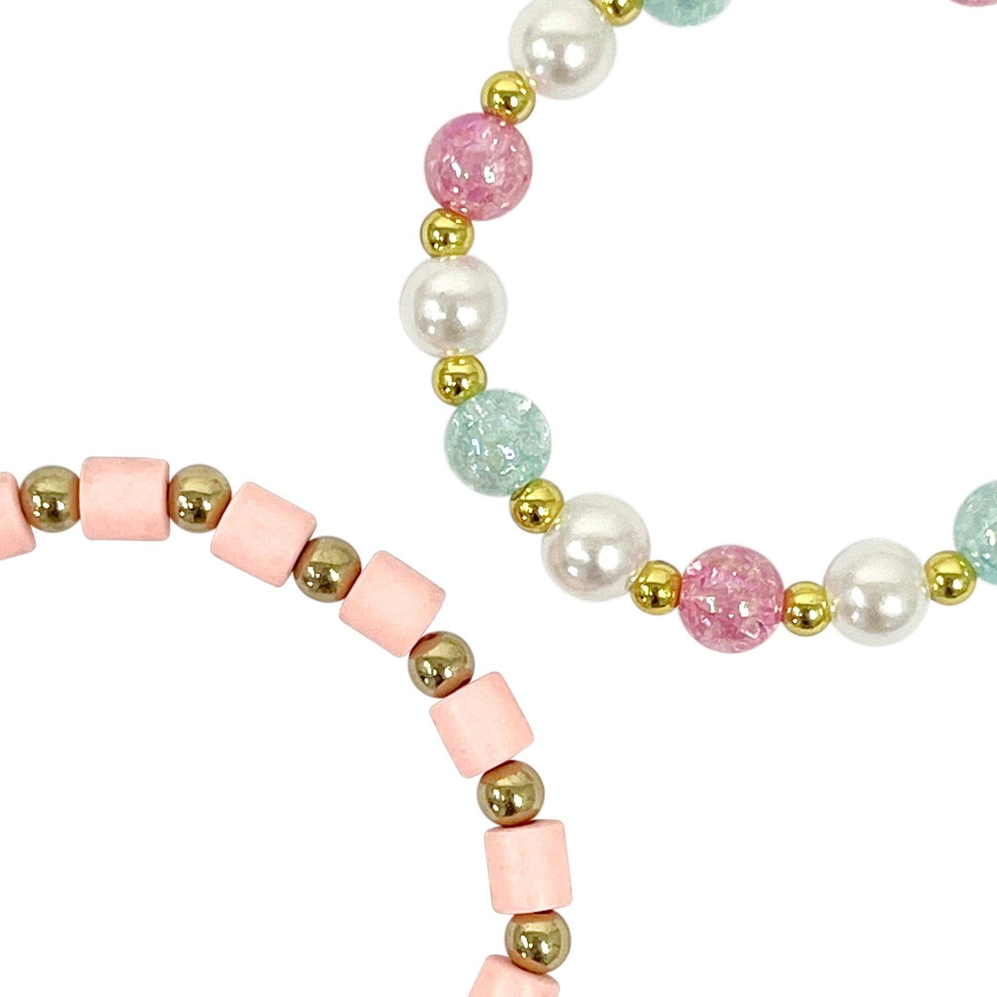 Pink and Gold Bracelet Set