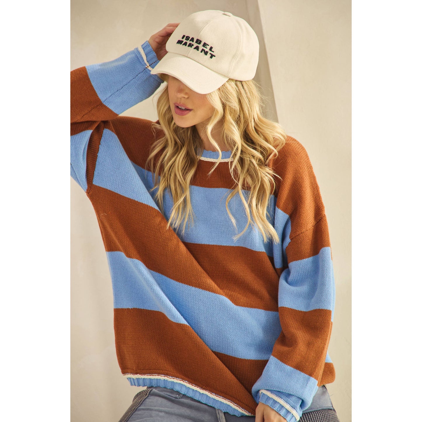 COLORBLOCK STRIPE SWEATER