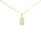 Gold CZ Large - Initial Necklaces