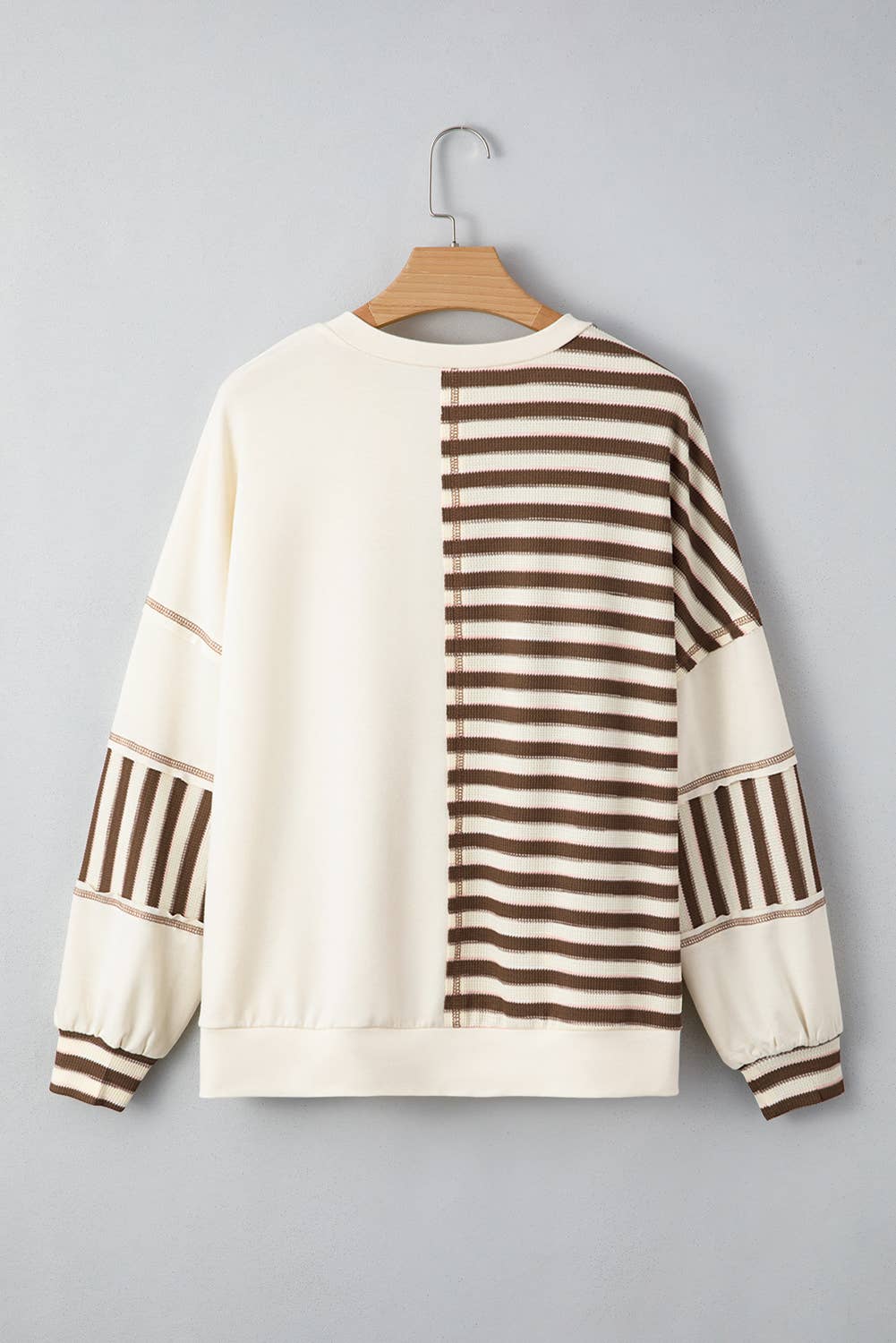 Oversized Stitched Detail Pullover Top