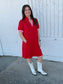 Red Polo Knit Dress