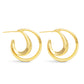 Summer Polished Double Hoop Gold