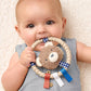 *NEW* Itzy Ring Pal™ - Teething Ring with Plush Character: Taupe Bear