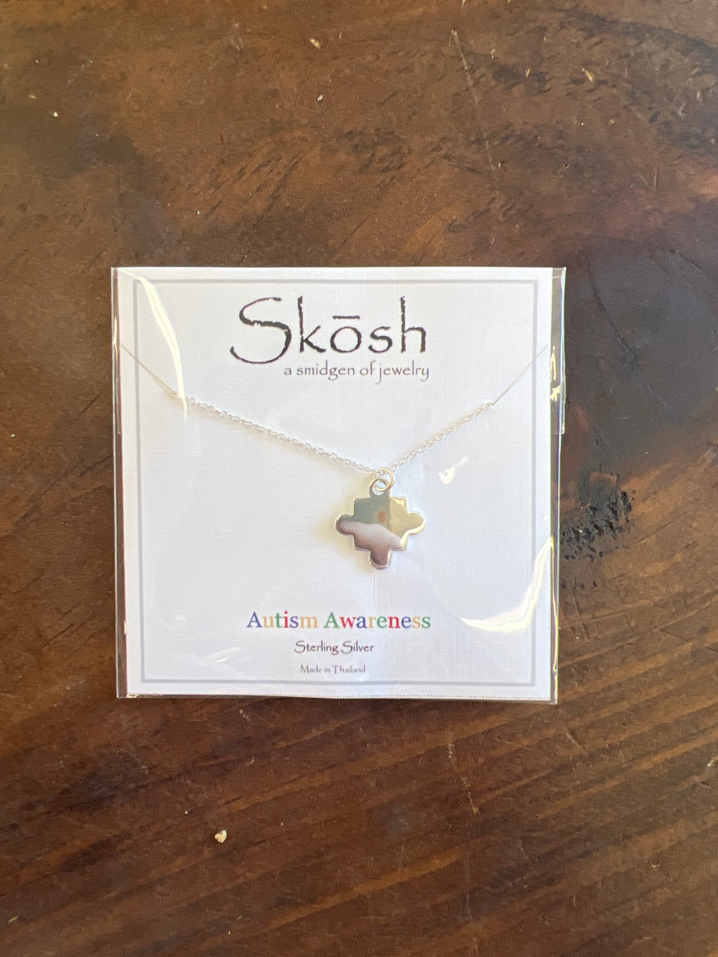 Autism Awareness Puzzle Piece Necklace