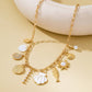 Charm Necklace-Ocean Seashell Fish Pearl