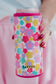 Groovy Flowers Tall Can Cooler: Light Pink