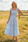Blue Floral Boho Dress