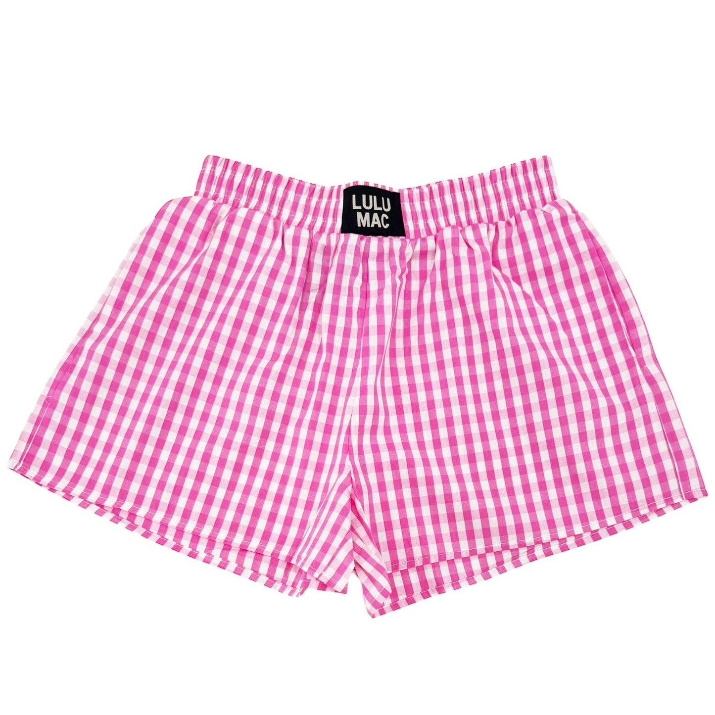 GINGHAM BOXER SHORT: PINK