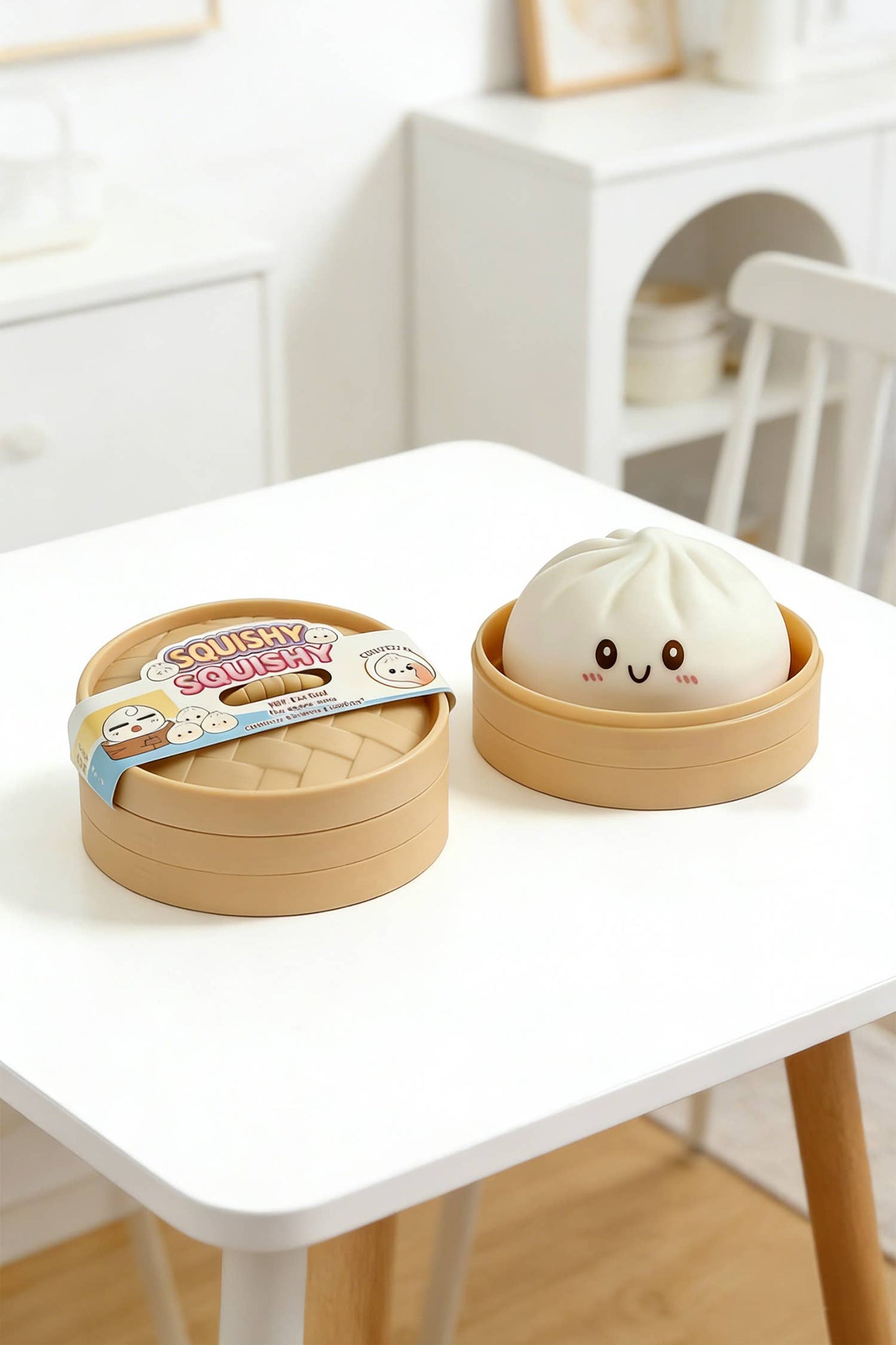 Slow Rise Relieve Pressure Mystery Duck Dumpling Squishy Toy: Blossom Steamed Bun Dumplings / ONE SIZE