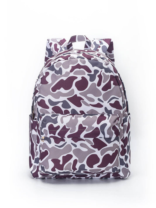 Maroon Camo Kids Backpack