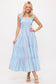 Blue Floral Boho Dress