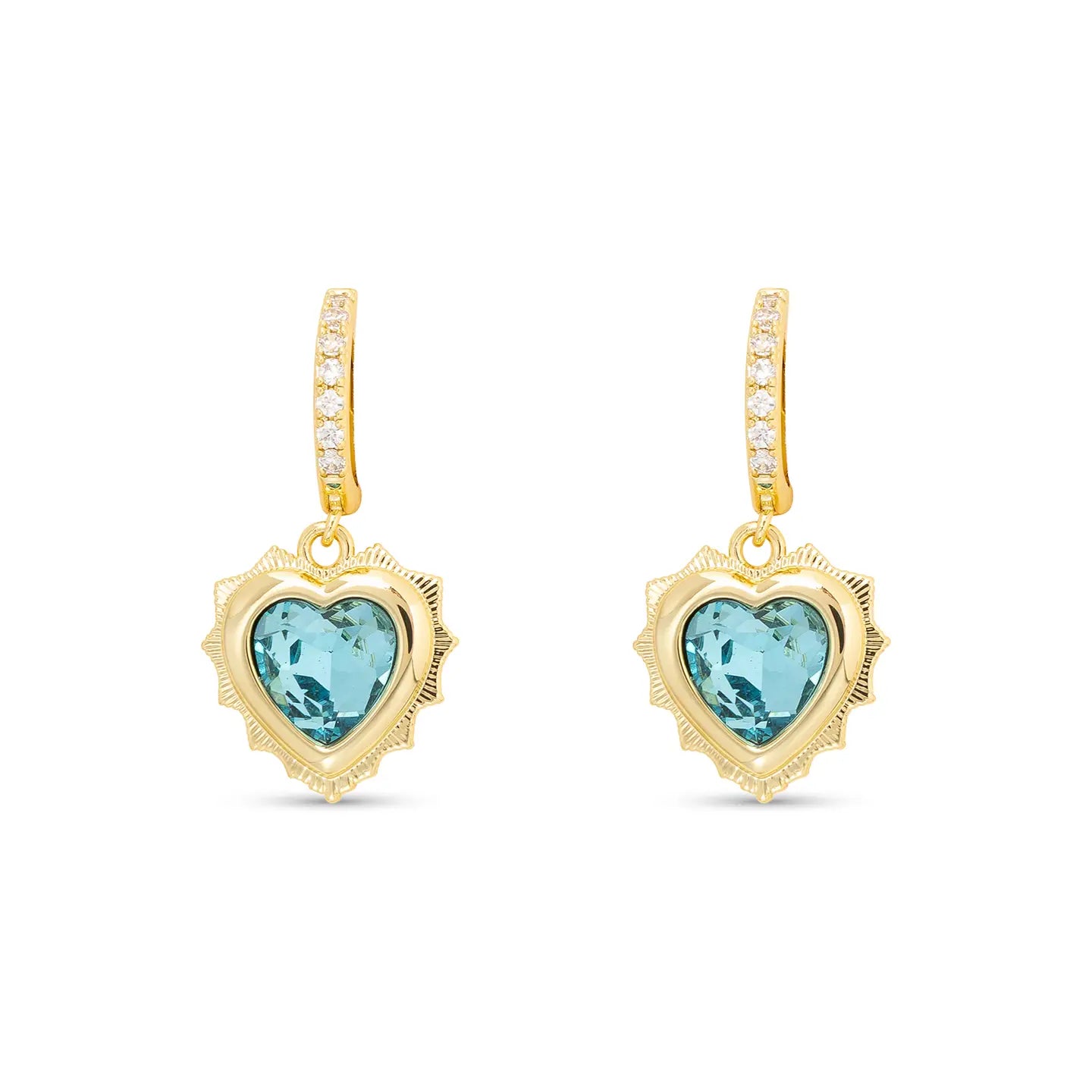 Birthstone Heart Earrings