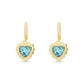 Birthstone Heart Earrings