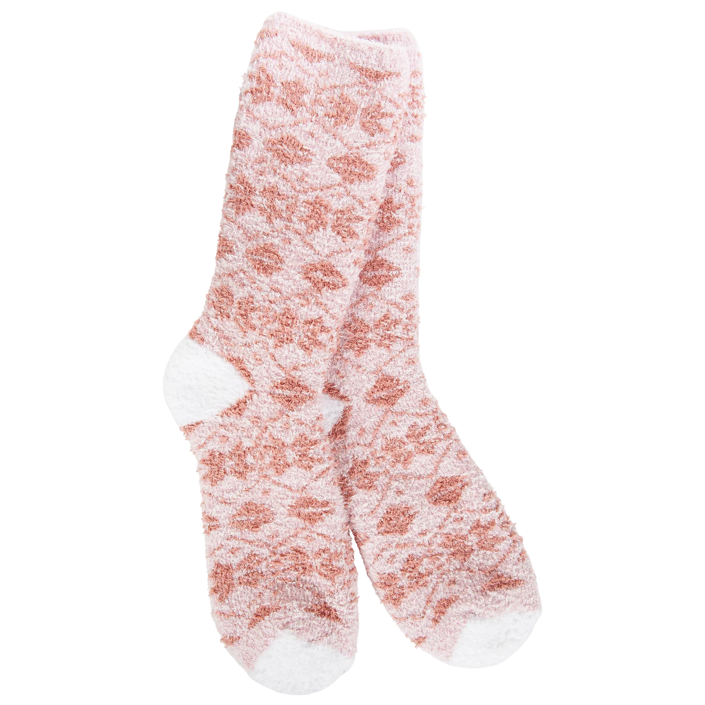Fireside Crew Winter - Mauve Fair Isle Sock